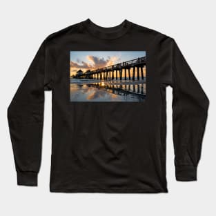 Naples pier at sunset Naples Florida Ripples Long Sleeve T-Shirt